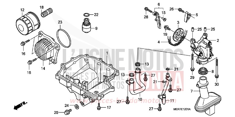 OIL PAN/OIL PUMP (CBF600S8/SA8/N8/NA8) for CBF600N ABS PEARL NIGHTSTAR BLACK (NHA84) from 2008
